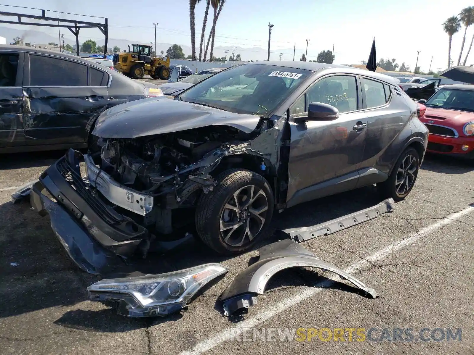 2 Photograph of a damaged car JTNKHMBX9K1041741 TOYOTA C-HR 2019