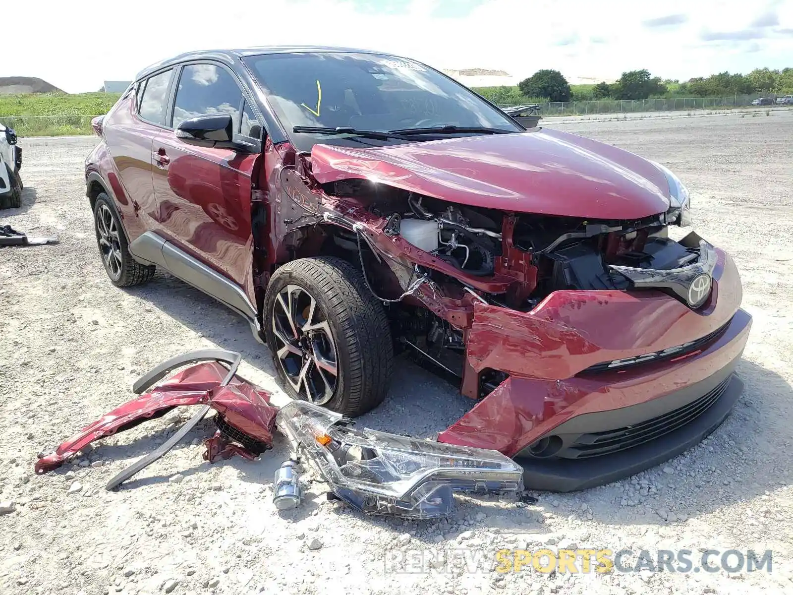 1 Photograph of a damaged car JTNKHMBX9K1047572 TOYOTA C-HR 2019