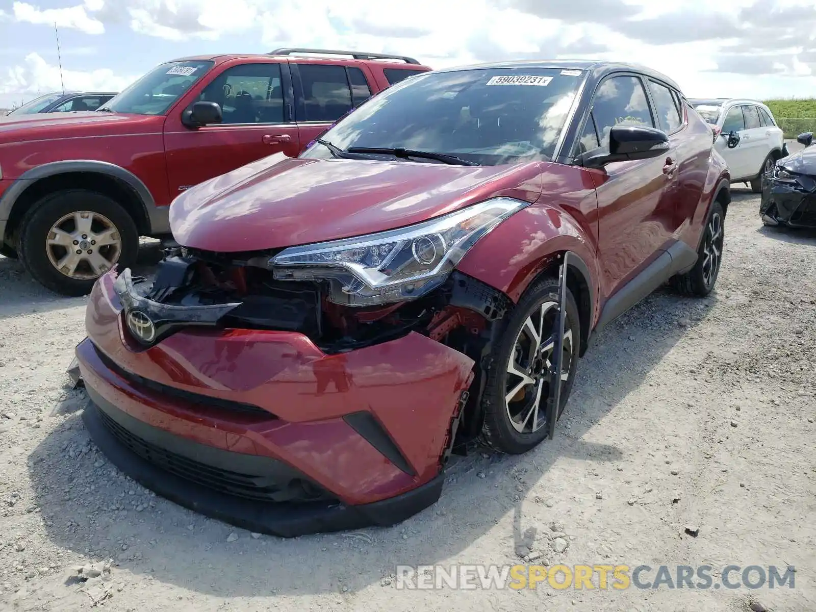 2 Photograph of a damaged car JTNKHMBX9K1047572 TOYOTA C-HR 2019