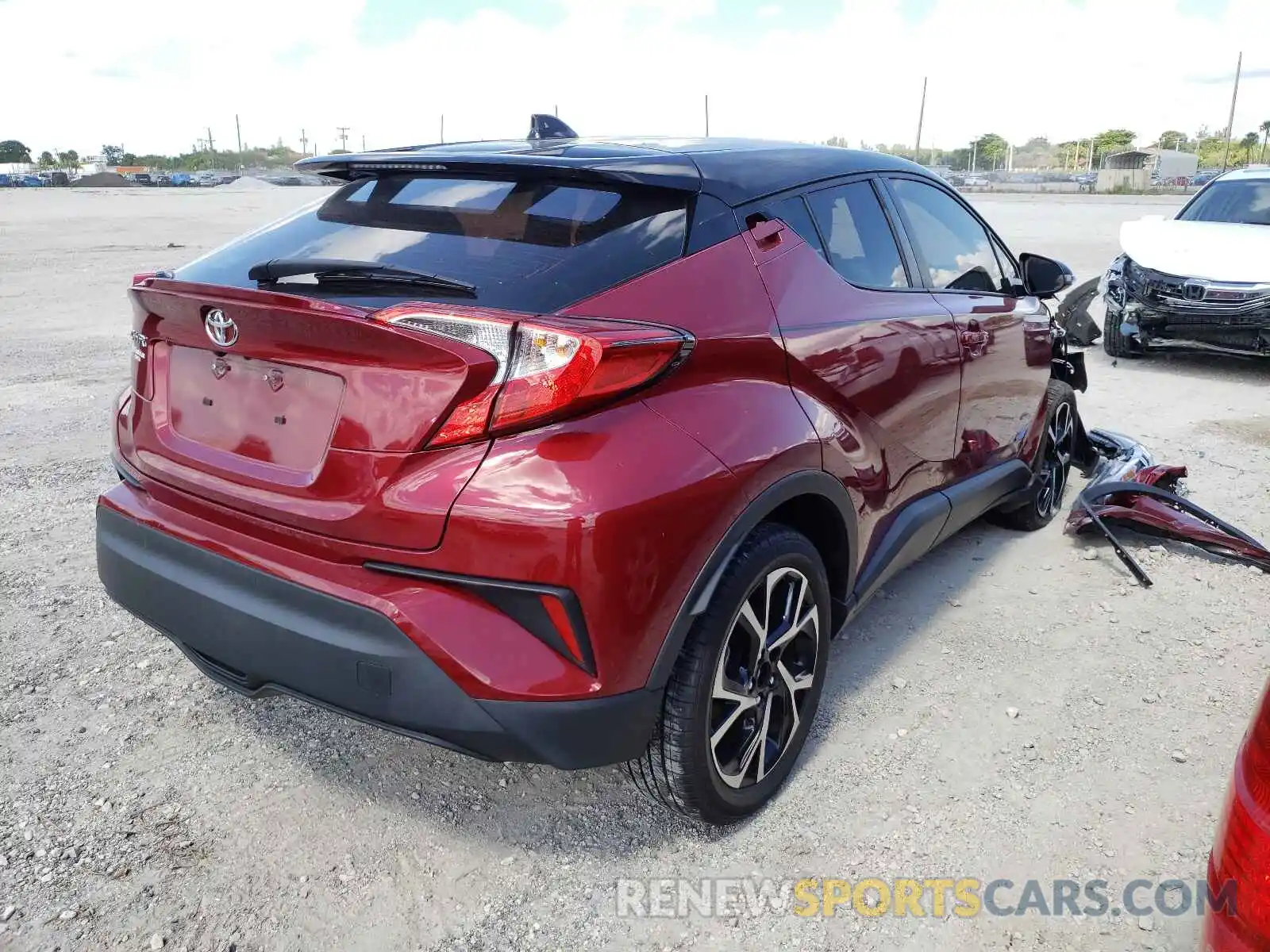 4 Фотография поврежденного автомобиля JTNKHMBX9K1047572 TOYOTA C-HR 2019