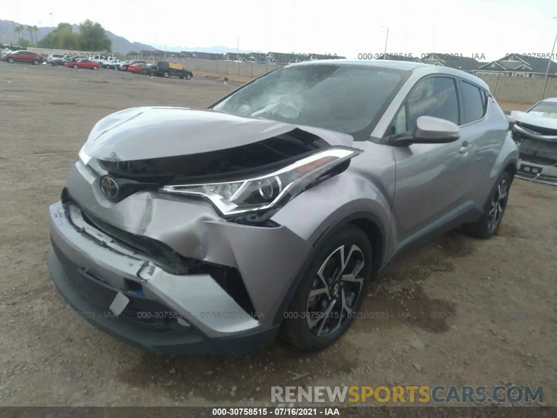 2 Фотография поврежденного автомобиля JTNKHMBXXK1016704 TOYOTA C-HR 2019