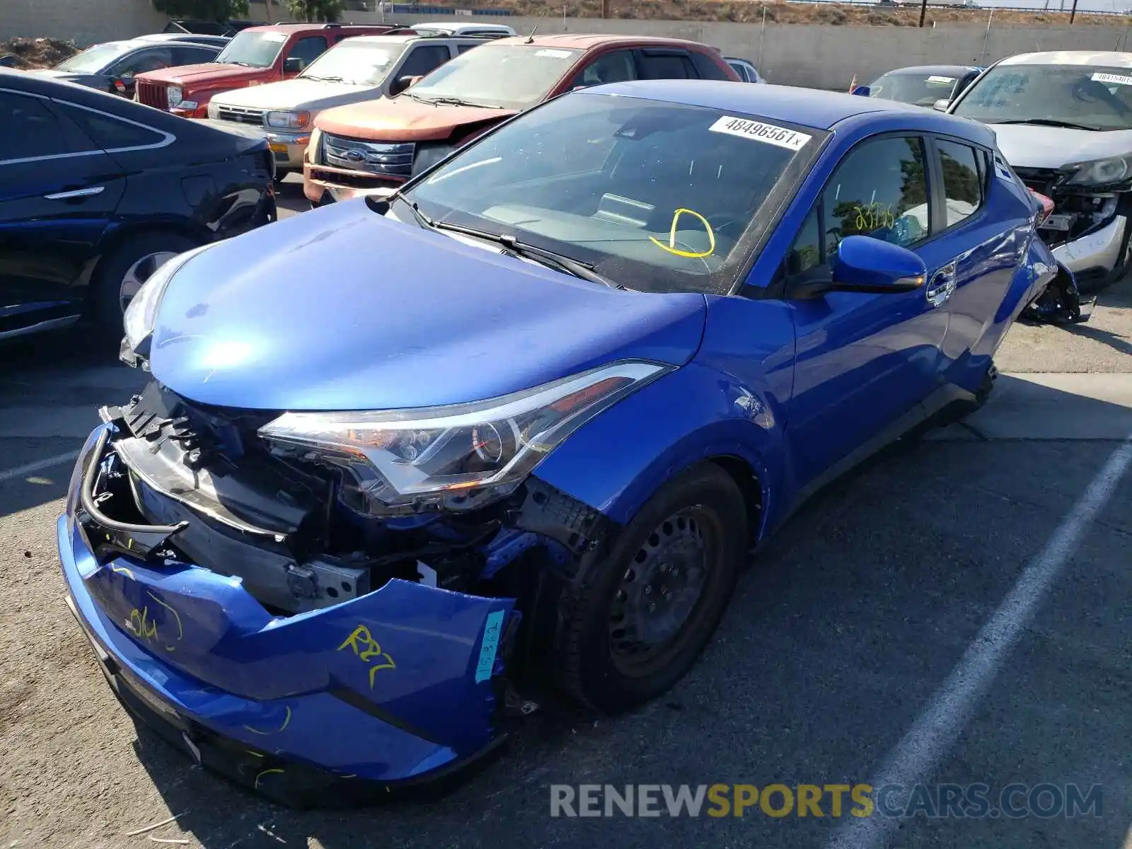 2 Photograph of a damaged car JTNKHMBXXK1019831 TOYOTA C-HR 2019