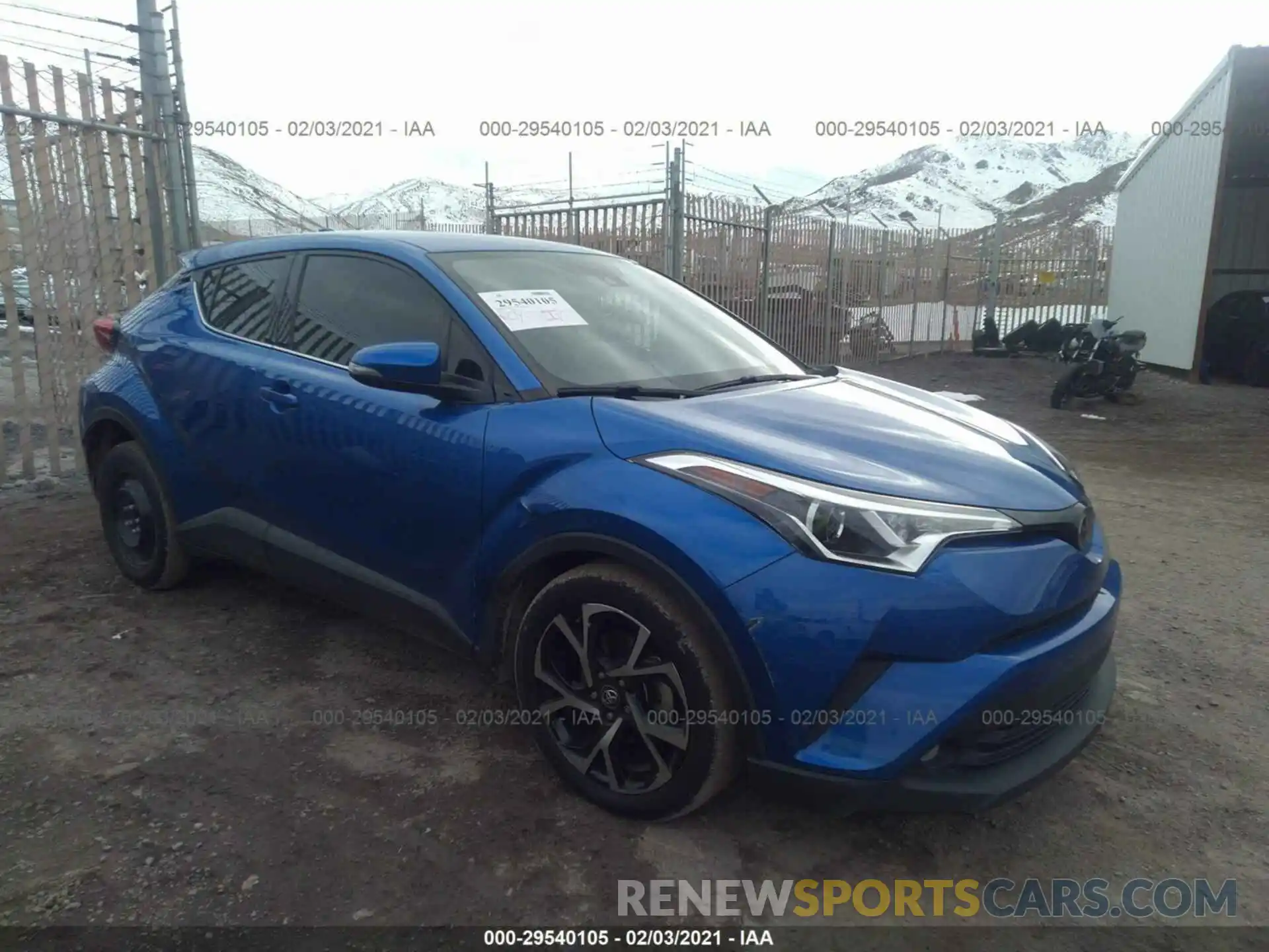 1 Photograph of a damaged car JTNKHMBXXK1022793 TOYOTA C-HR 2019