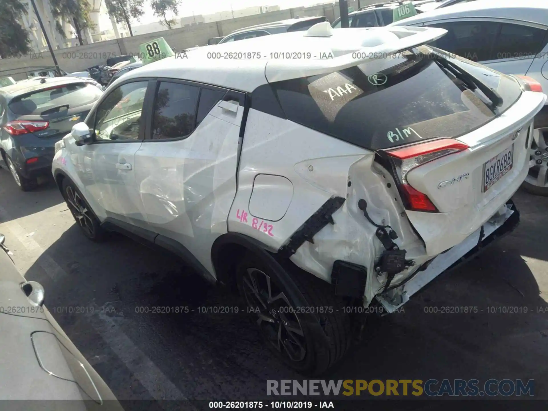 3 Photograph of a damaged car JTNKHMBXXK1023796 TOYOTA C-HR 2019