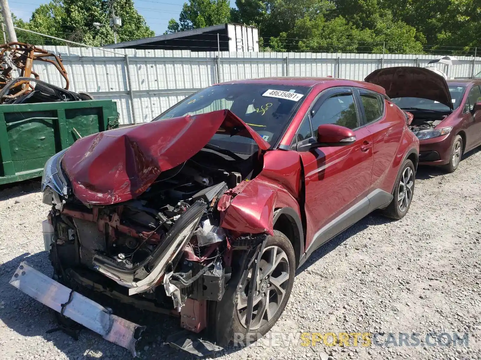 2 Photograph of a damaged car JTNKHMBXXK1024933 TOYOTA C-HR 2019