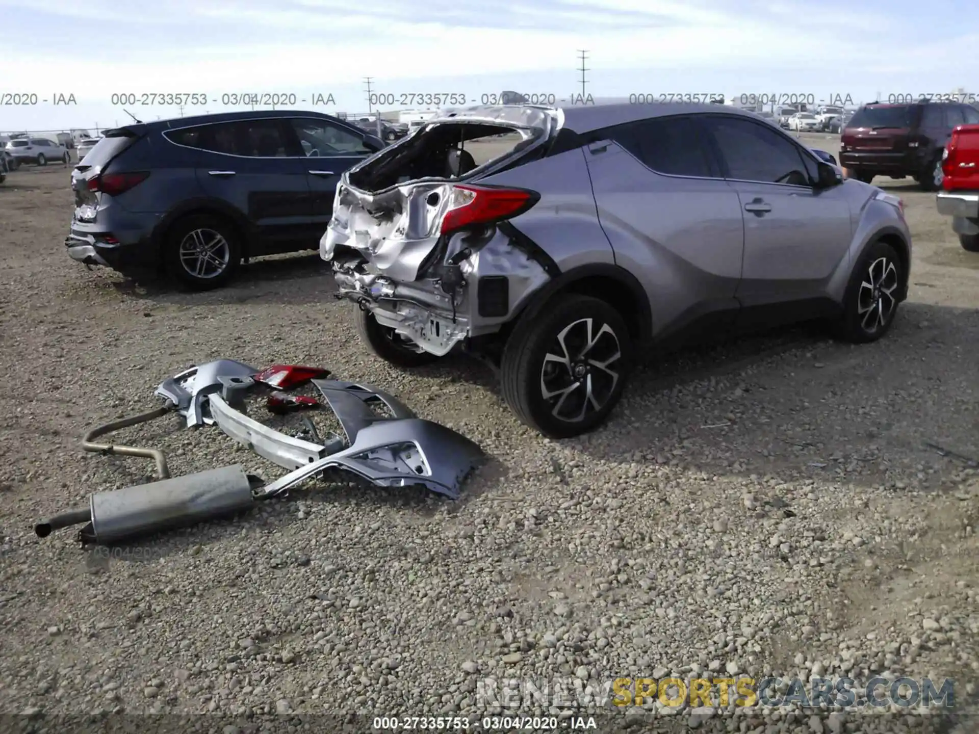 4 Фотография поврежденного автомобиля JTNKHMBXXK1026164 TOYOTA C-HR 2019