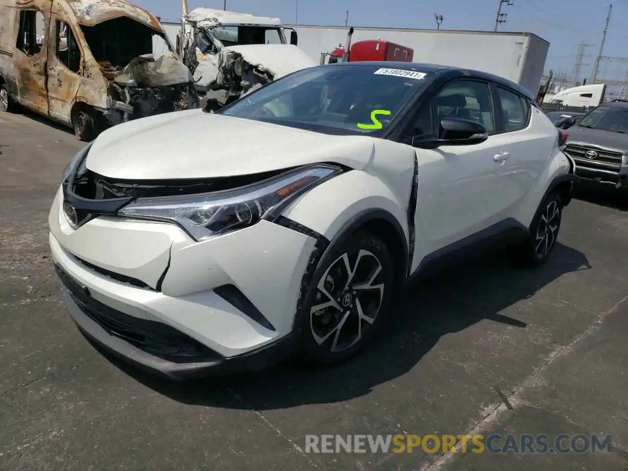 2 Фотография поврежденного автомобиля JTNKHMBXXK1030330 TOYOTA C-HR 2019