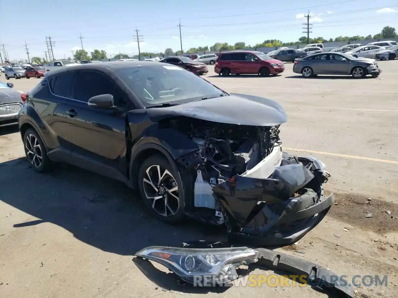 1 Photograph of a damaged car JTNKHMBXXK1040498 TOYOTA C-HR 2019