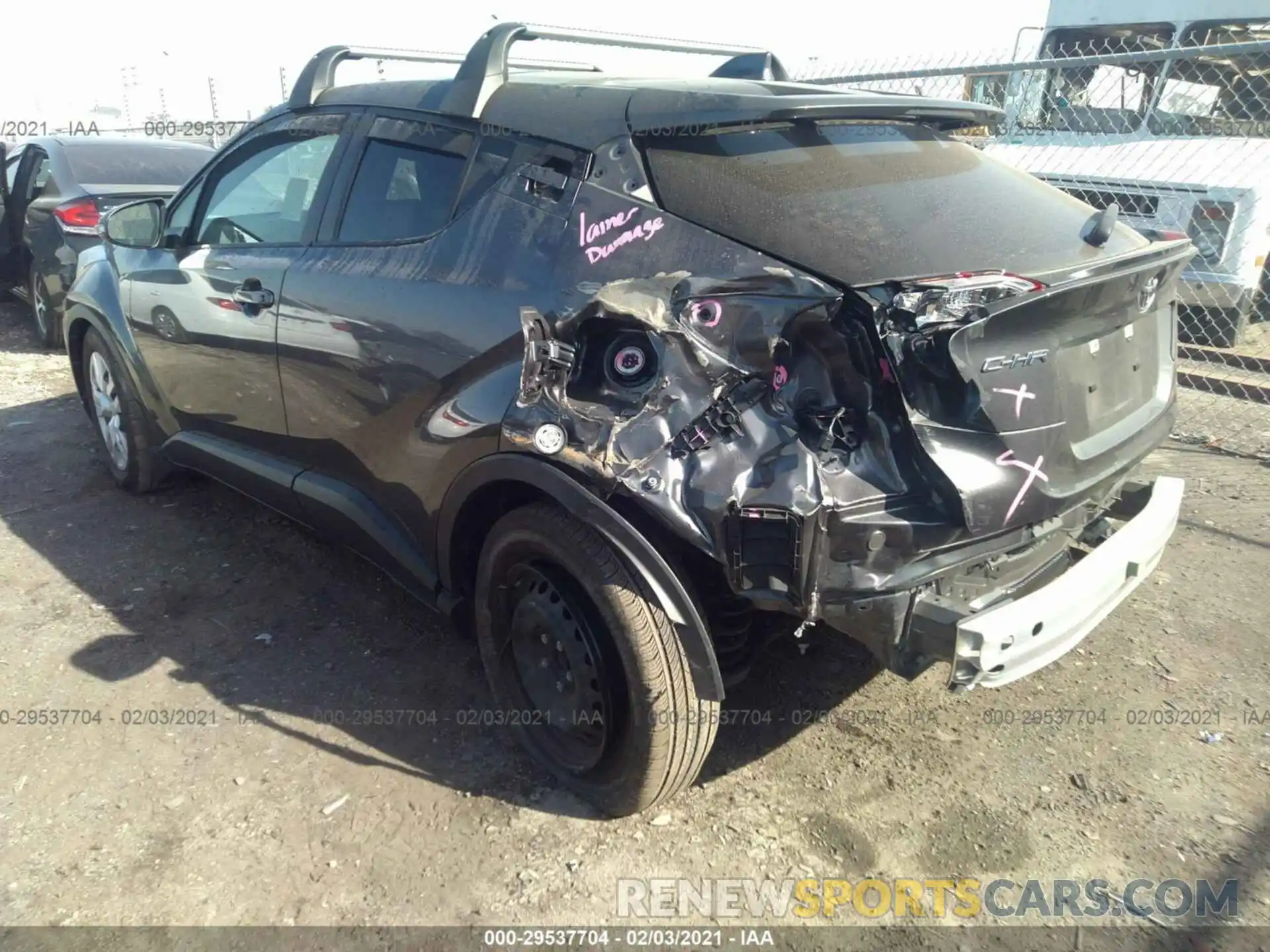 3 Фотография поврежденного автомобиля JTNKHMBXXK1043692 TOYOTA C-HR 2019