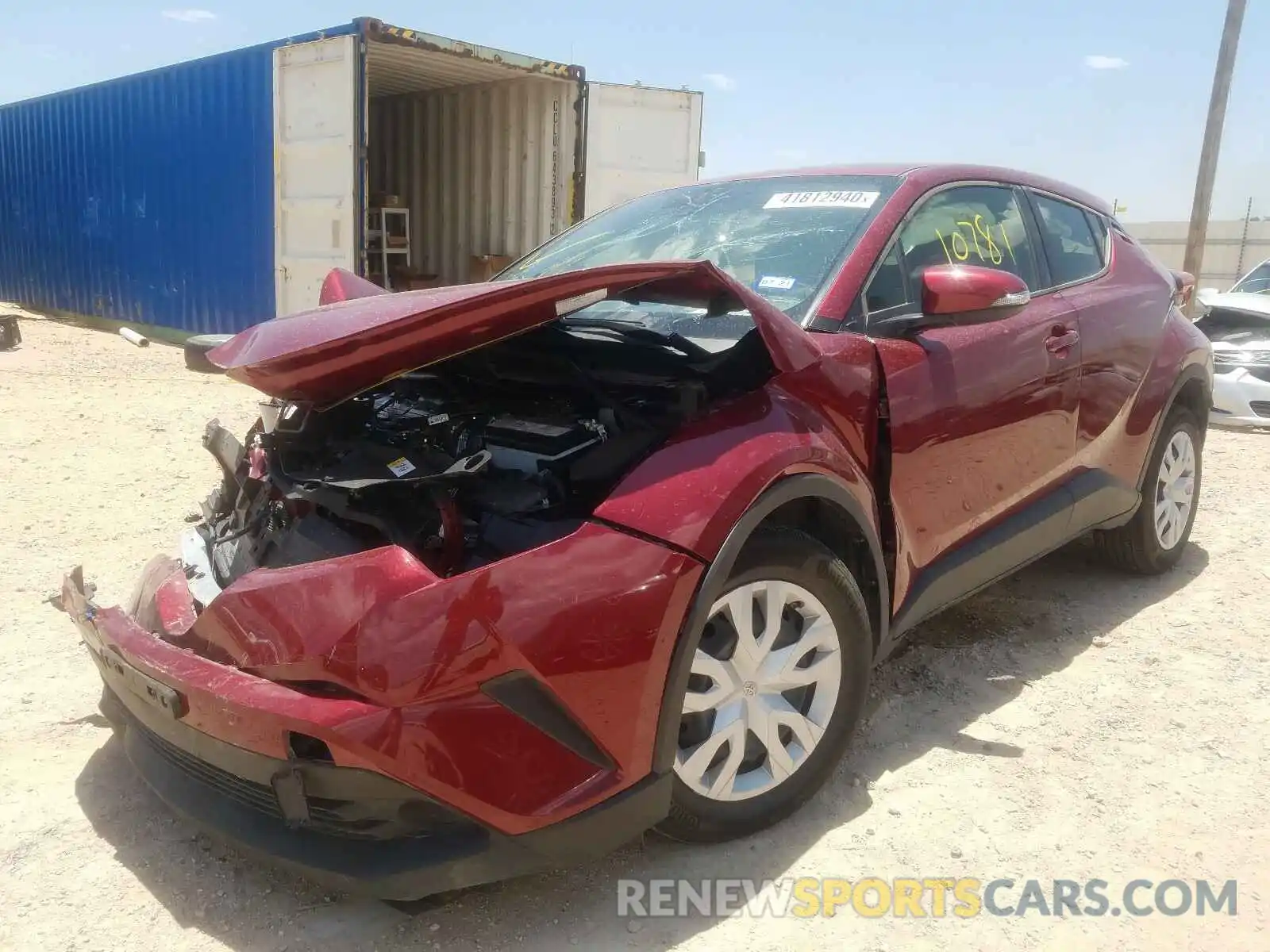 2 Photograph of a damaged car JTNKHMBXXK1047693 TOYOTA C-HR 2019