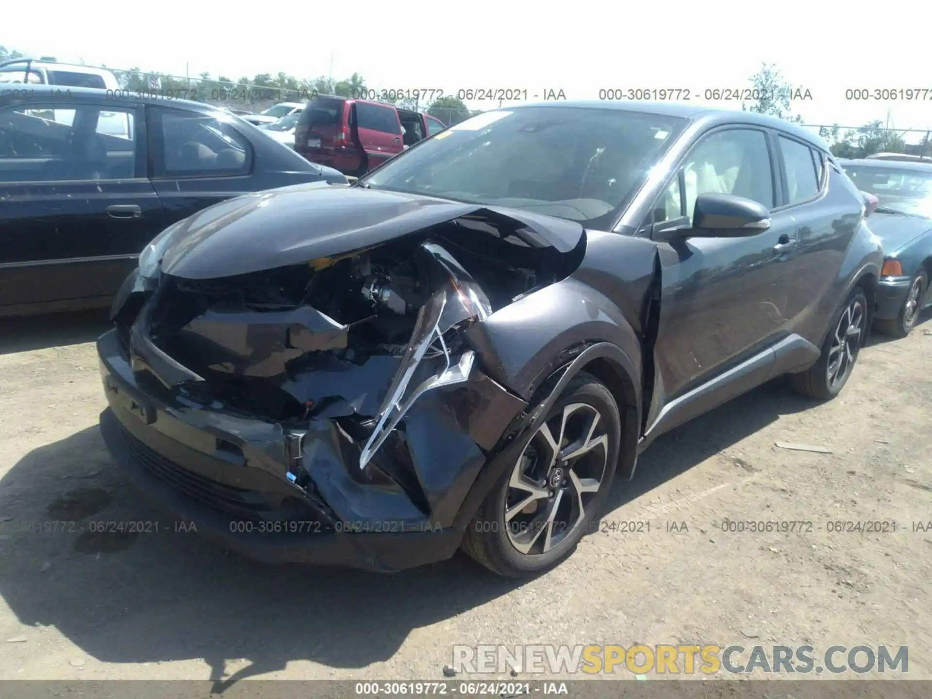 2 Фотография поврежденного автомобиля JTNKHMBXXK1053509 TOYOTA C-HR 2019