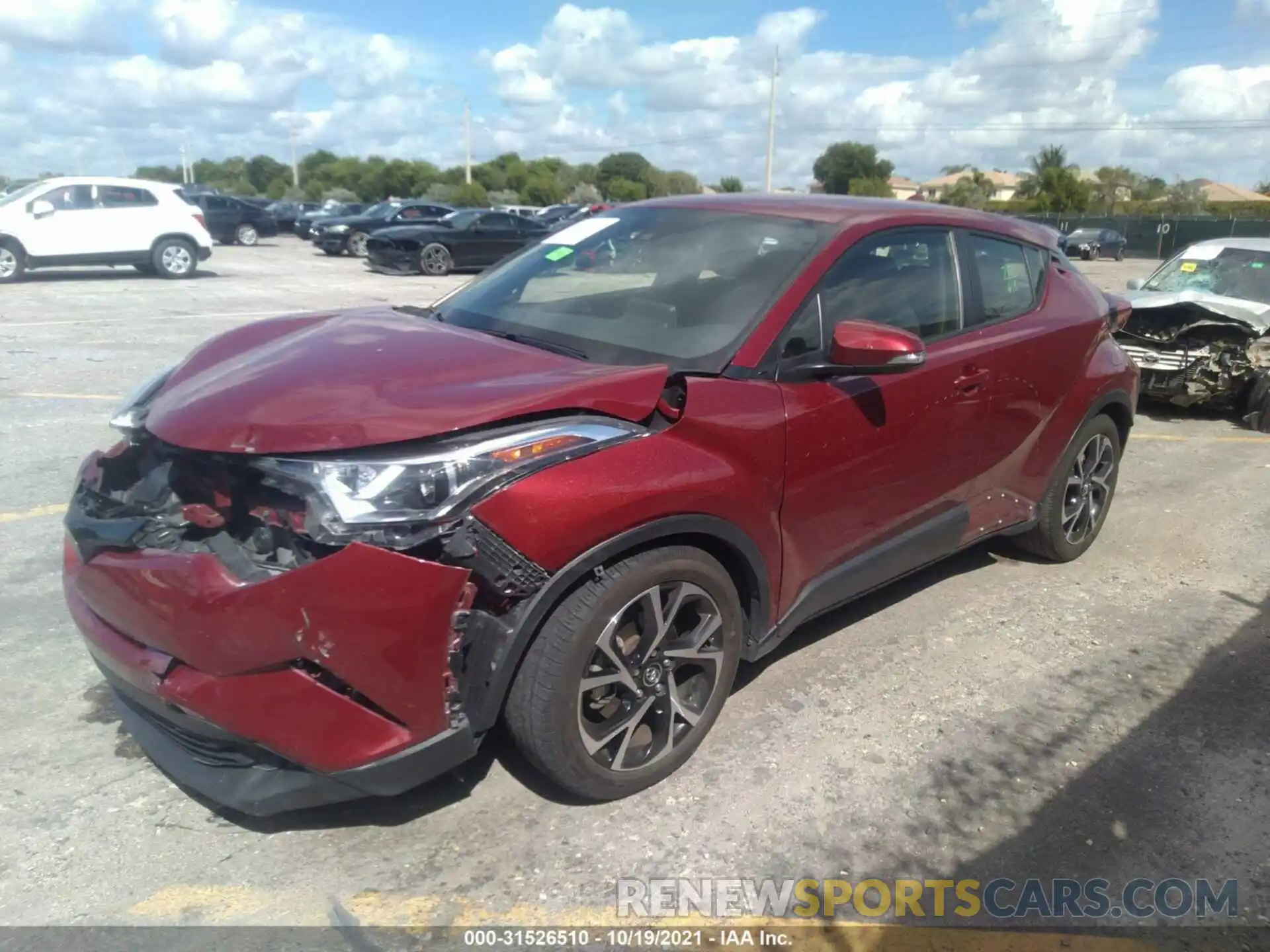 2 Photograph of a damaged car JTNKHMBXXK1054143 TOYOTA C-HR 2019