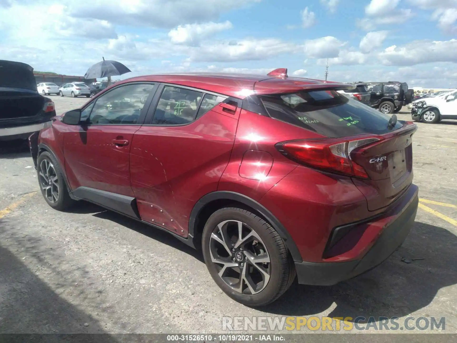 3 Photograph of a damaged car JTNKHMBXXK1054143 TOYOTA C-HR 2019