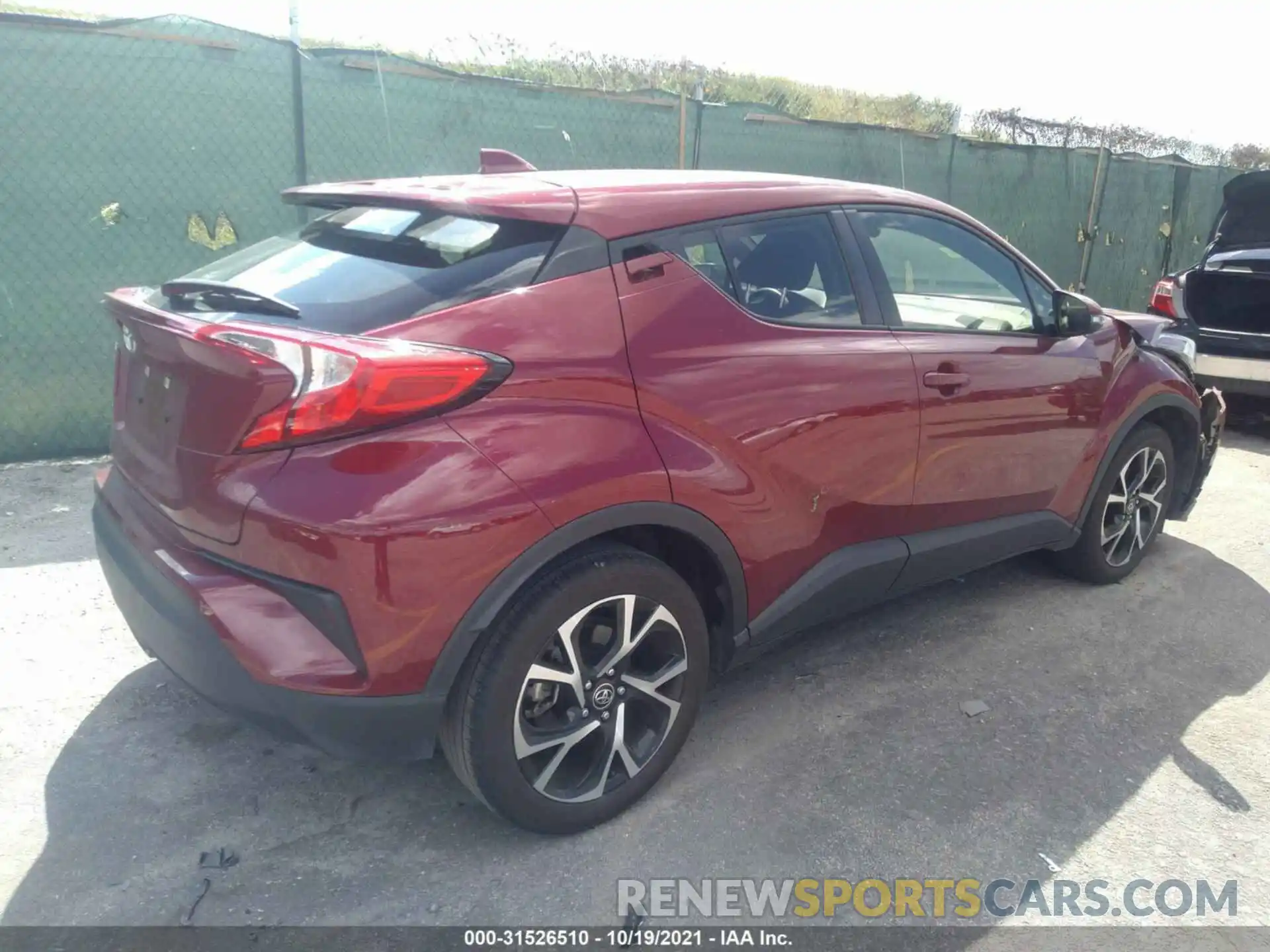 4 Фотография поврежденного автомобиля JTNKHMBXXK1054143 TOYOTA C-HR 2019