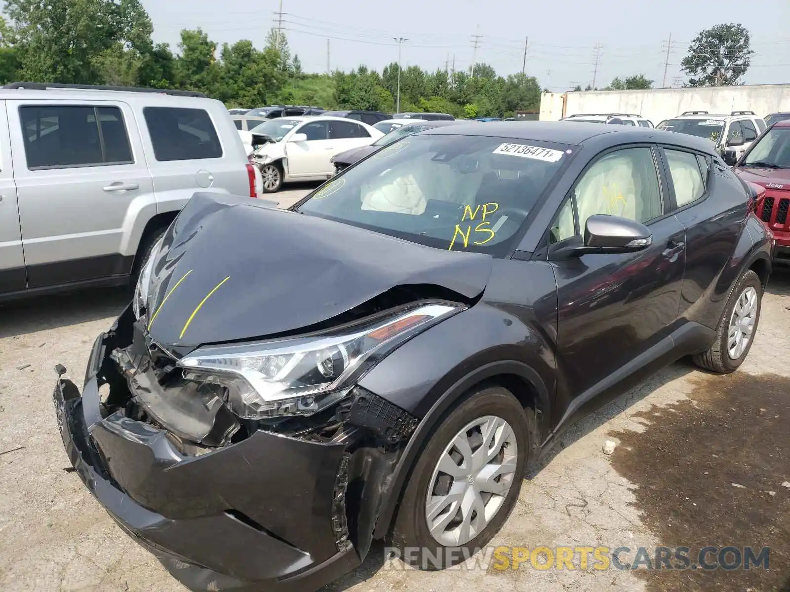 2 Photograph of a damaged car JTNKHMBXXK1061576 TOYOTA C-HR 2019