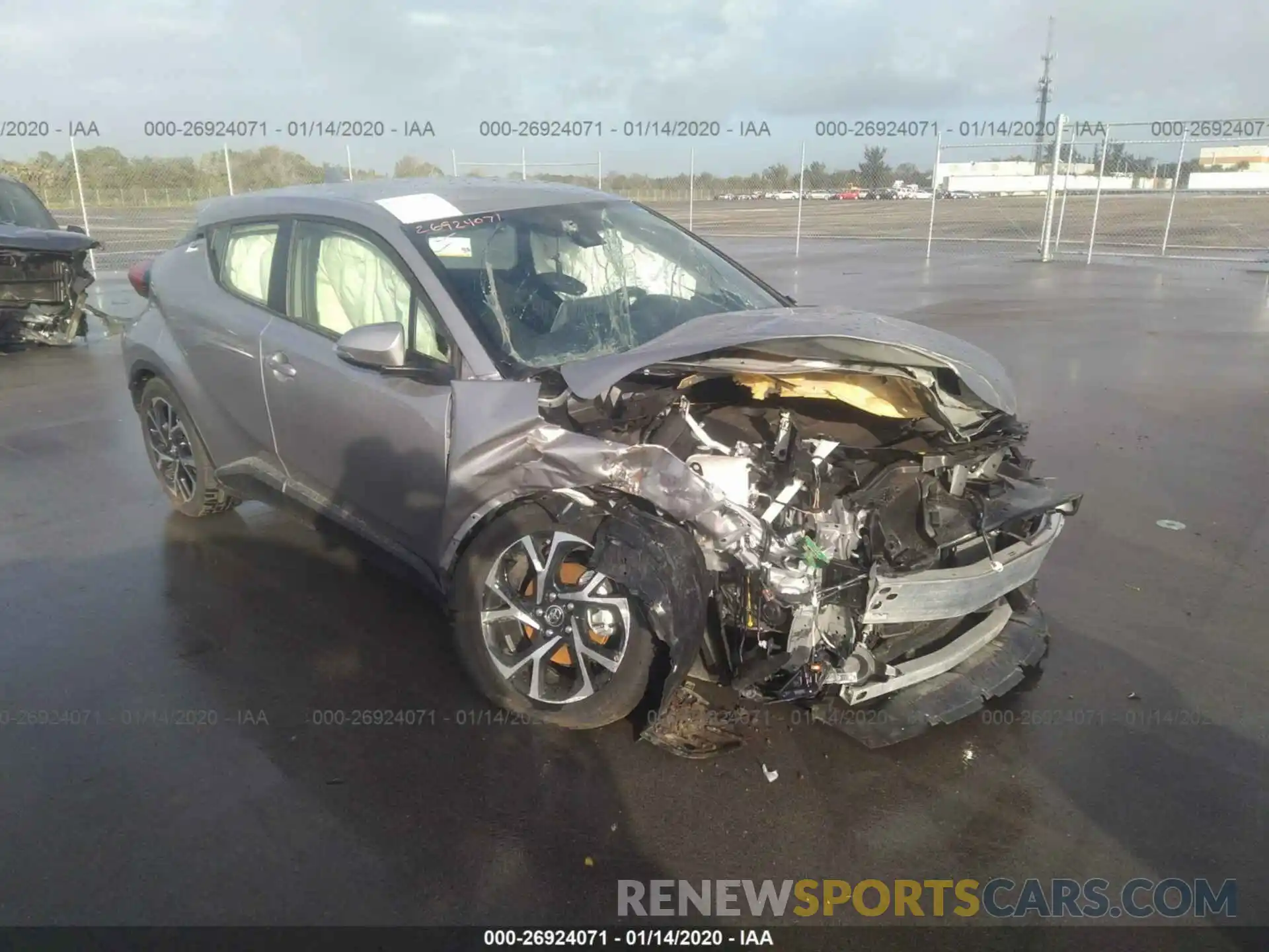 1 Photograph of a damaged car JTNKHMBXXK1062002 TOYOTA C-HR 2019