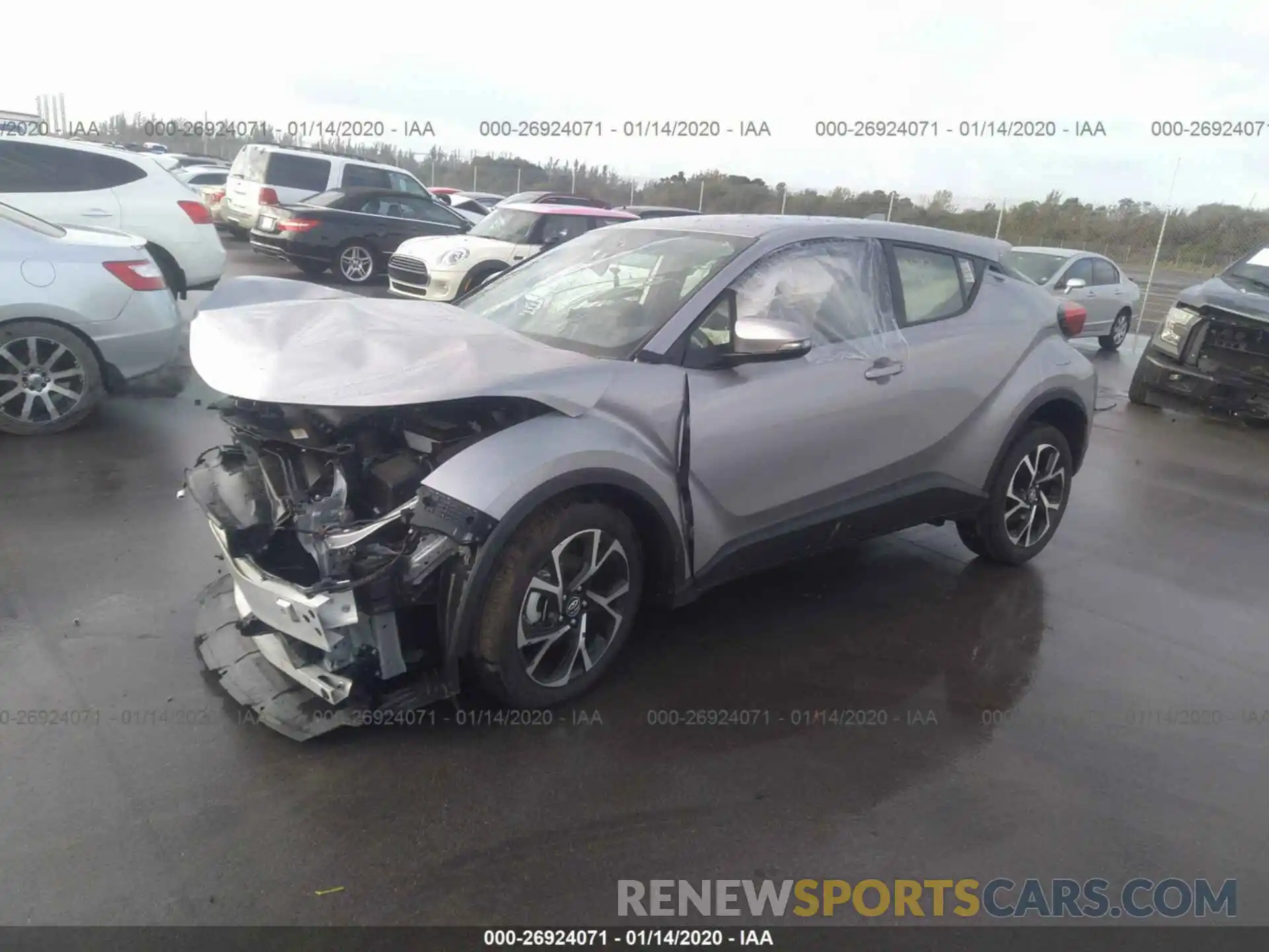 2 Фотография поврежденного автомобиля JTNKHMBXXK1062002 TOYOTA C-HR 2019