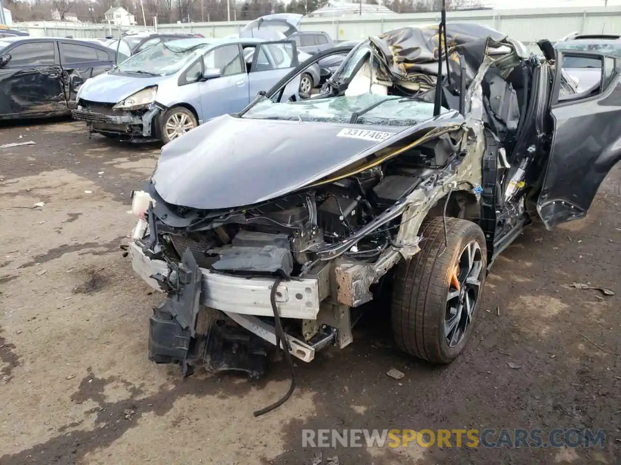 2 Фотография поврежденного автомобиля NMTKHMBX0KR073628 TOYOTA C-HR 2019