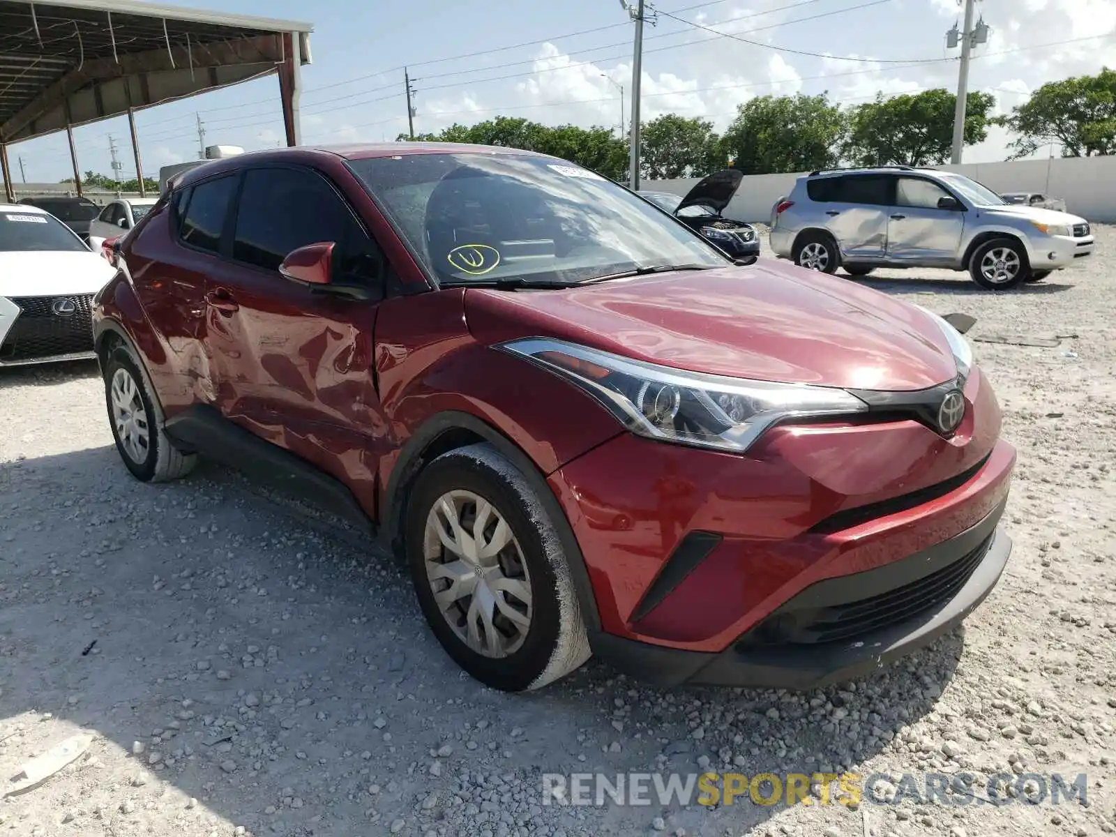 1 Photograph of a damaged car NMTKHMBX0KR076755 TOYOTA C-HR 2019