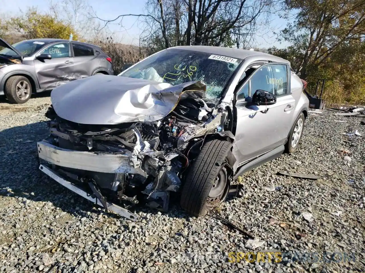 2 Photograph of a damaged car NMTKHMBX0KR091238 TOYOTA C-HR 2019