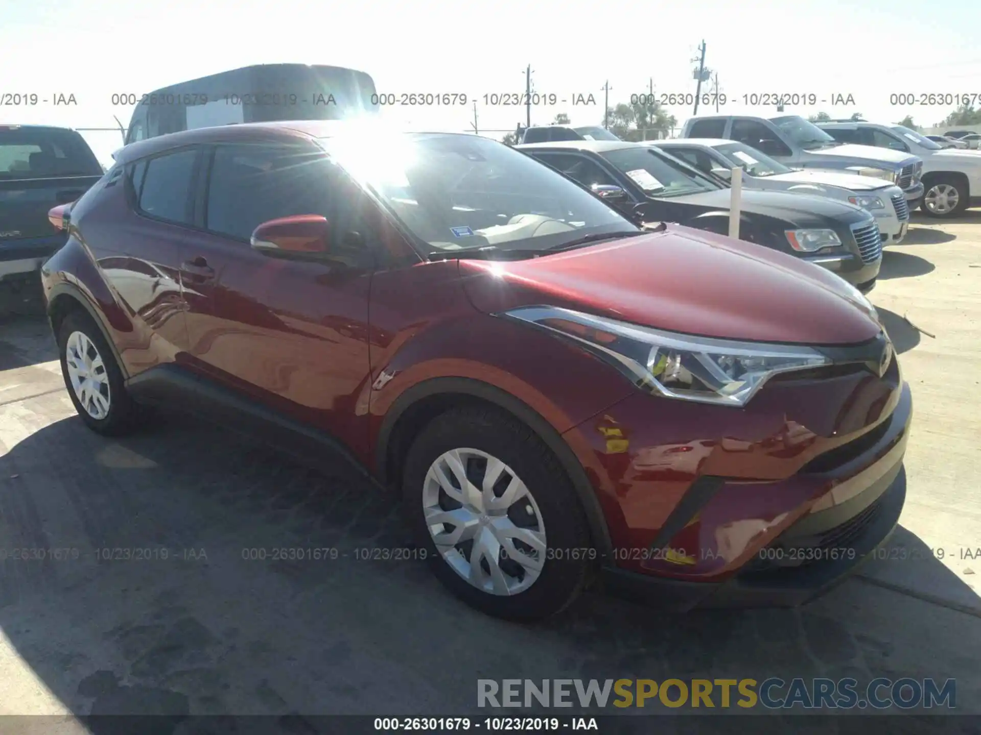 1 Photograph of a damaged car NMTKHMBX1KR082483 TOYOTA C-HR 2019