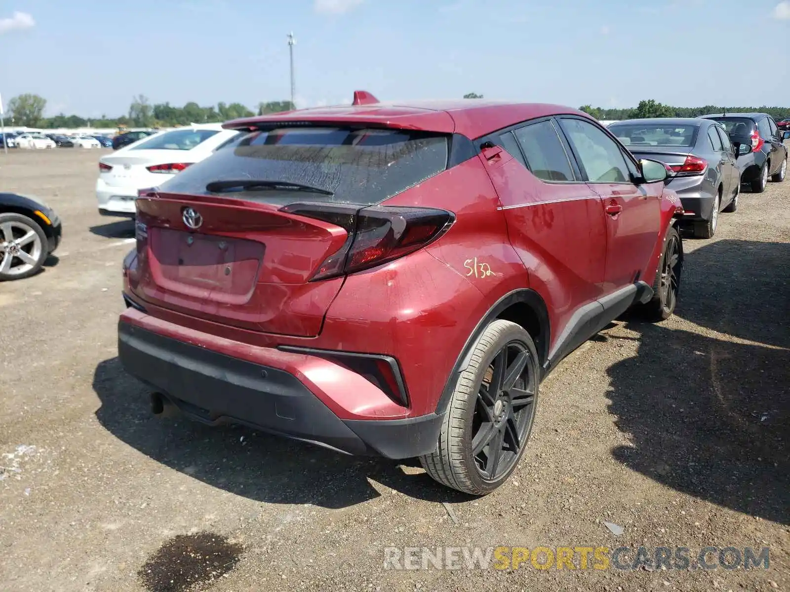 4 Фотография поврежденного автомобиля NMTKHMBX1KR088011 TOYOTA C-HR 2019