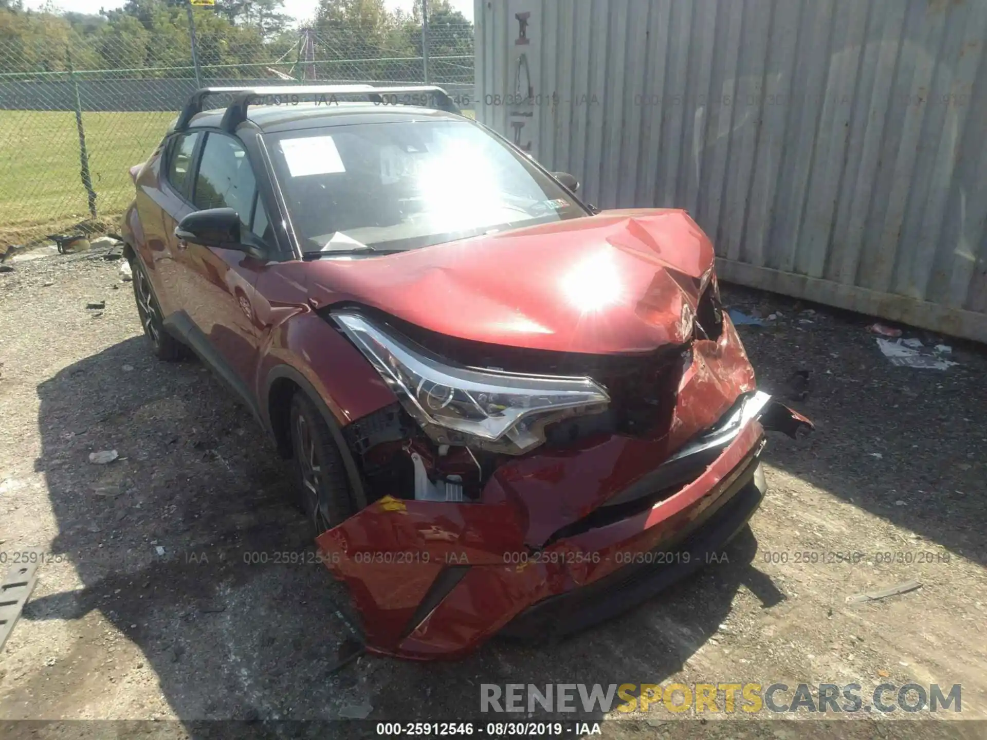 1 Photograph of a damaged car NMTKHMBX1KR093323 TOYOTA C-HR 2019