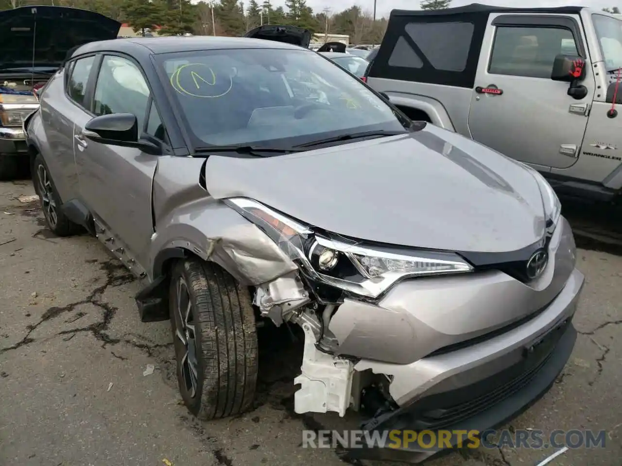 1 Photograph of a damaged car NMTKHMBX1KR099316 TOYOTA C-HR 2019