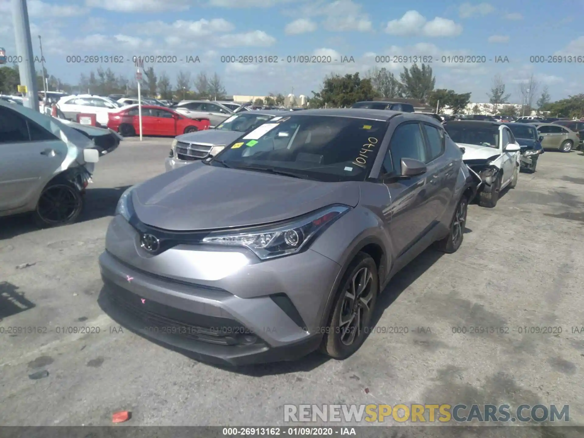 2 Фотография поврежденного автомобиля NMTKHMBX1KR101470 TOYOTA C-HR 2019