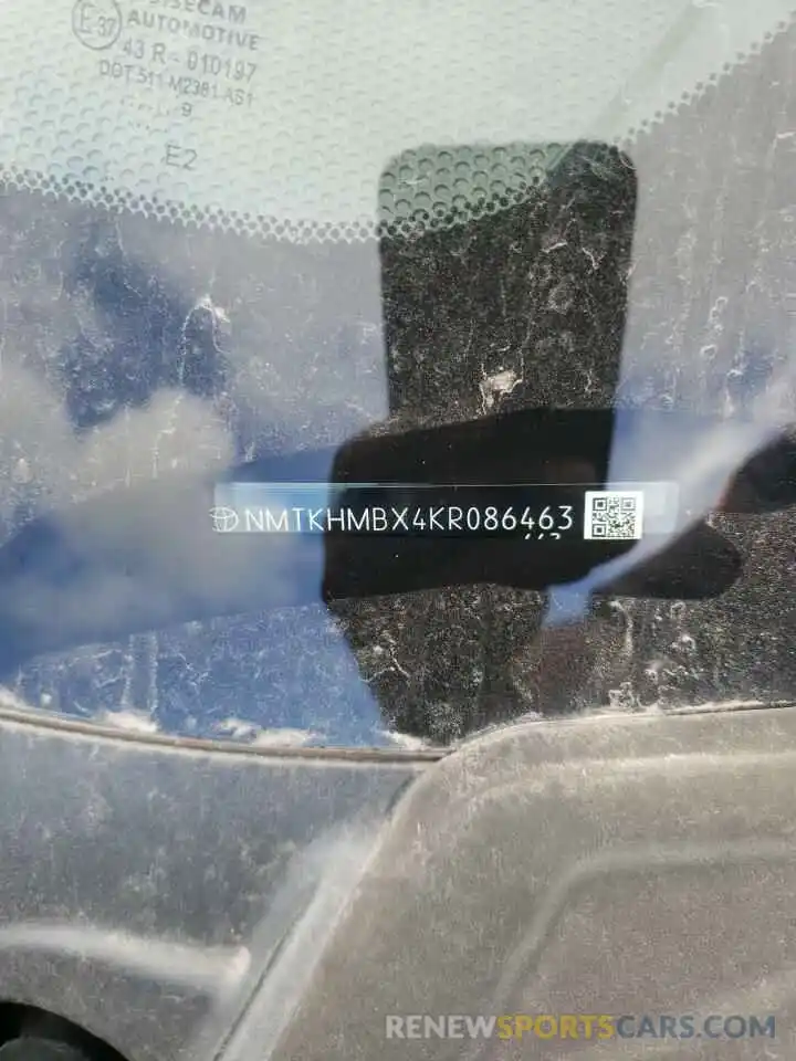 10 Photograph of a damaged car NMTKHMBX4KR086463 TOYOTA C-HR 2019