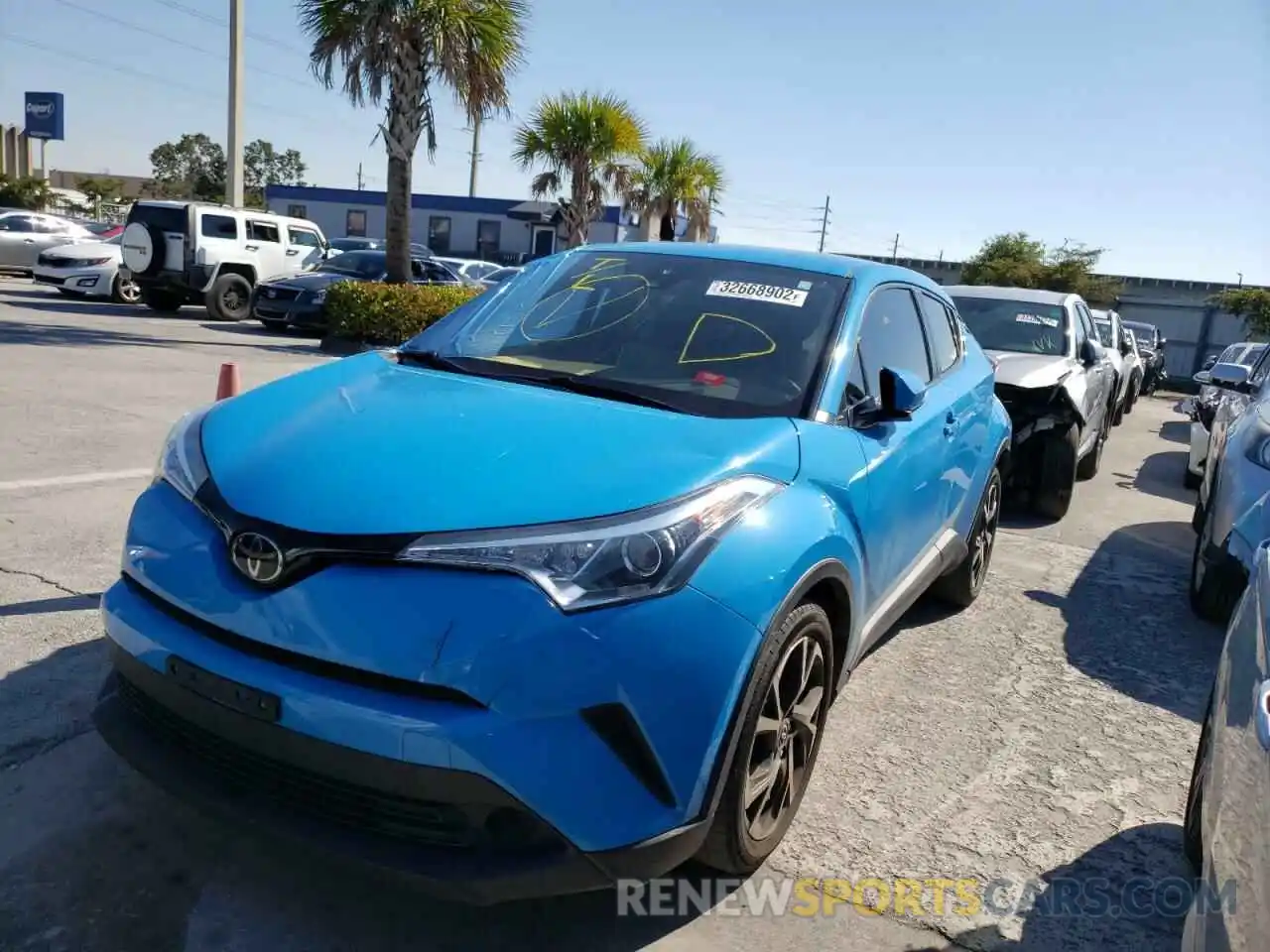 2 Photograph of a damaged car NMTKHMBX4KR086463 TOYOTA C-HR 2019