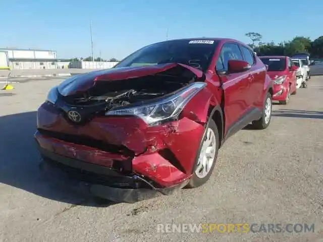 2 Photograph of a damaged car NMTKHMBX4KR090366 TOYOTA C-HR 2019