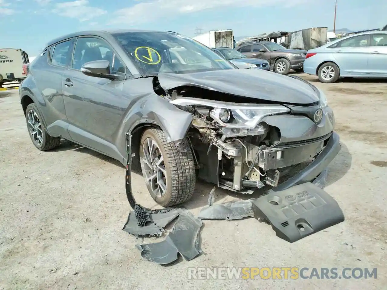 1 Photograph of a damaged car NMTKHMBX7KR072282 TOYOTA C-HR 2019