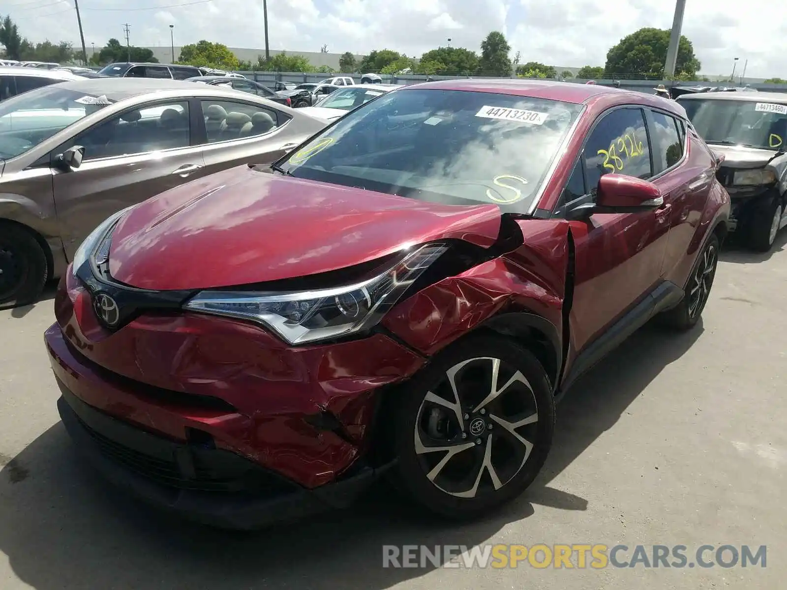 2 Photograph of a damaged car NMTKHMBX7KR076185 TOYOTA C-HR 2019