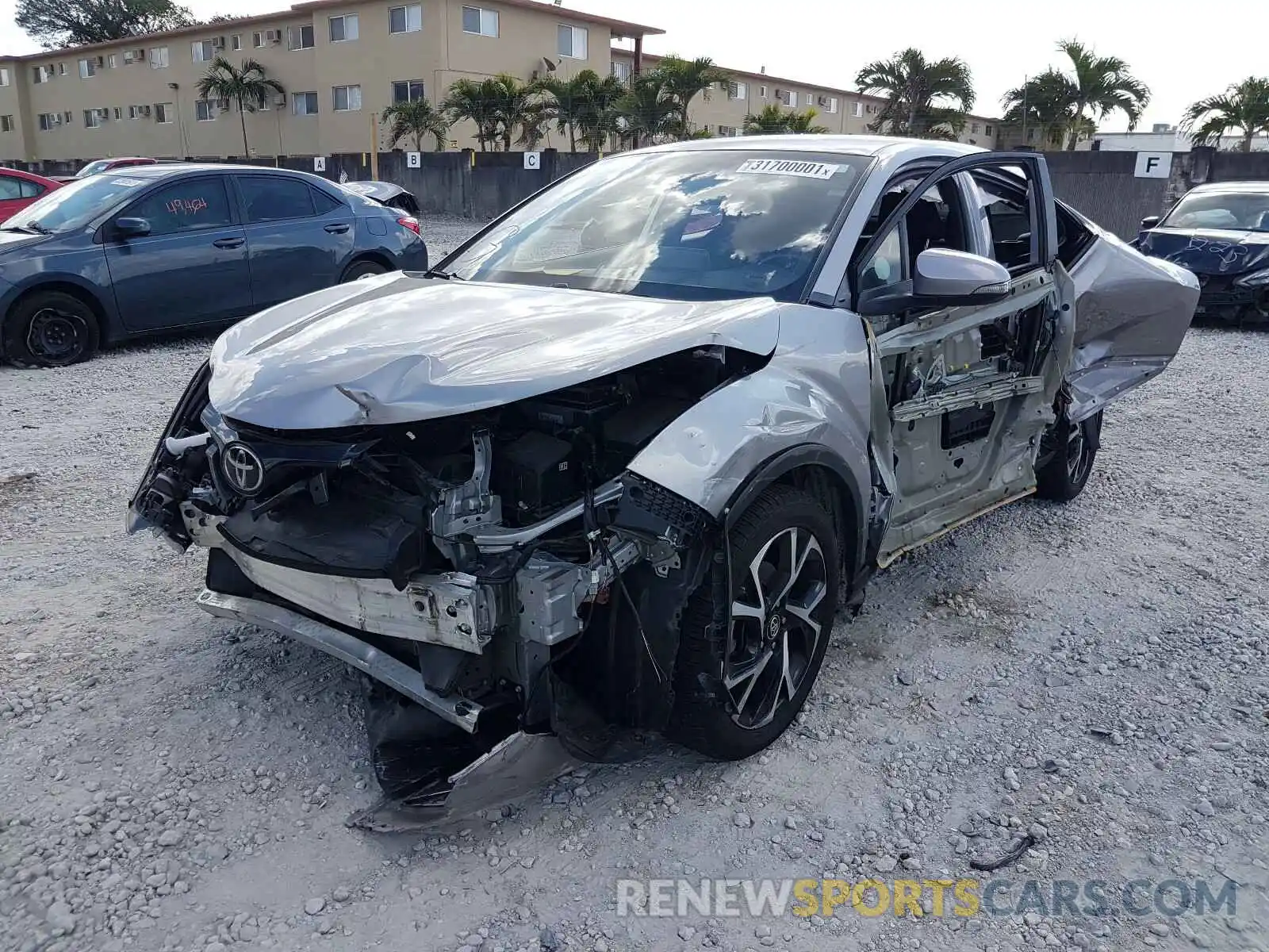 2 Photograph of a damaged car NMTKHMBX7KR086411 TOYOTA C-HR 2019