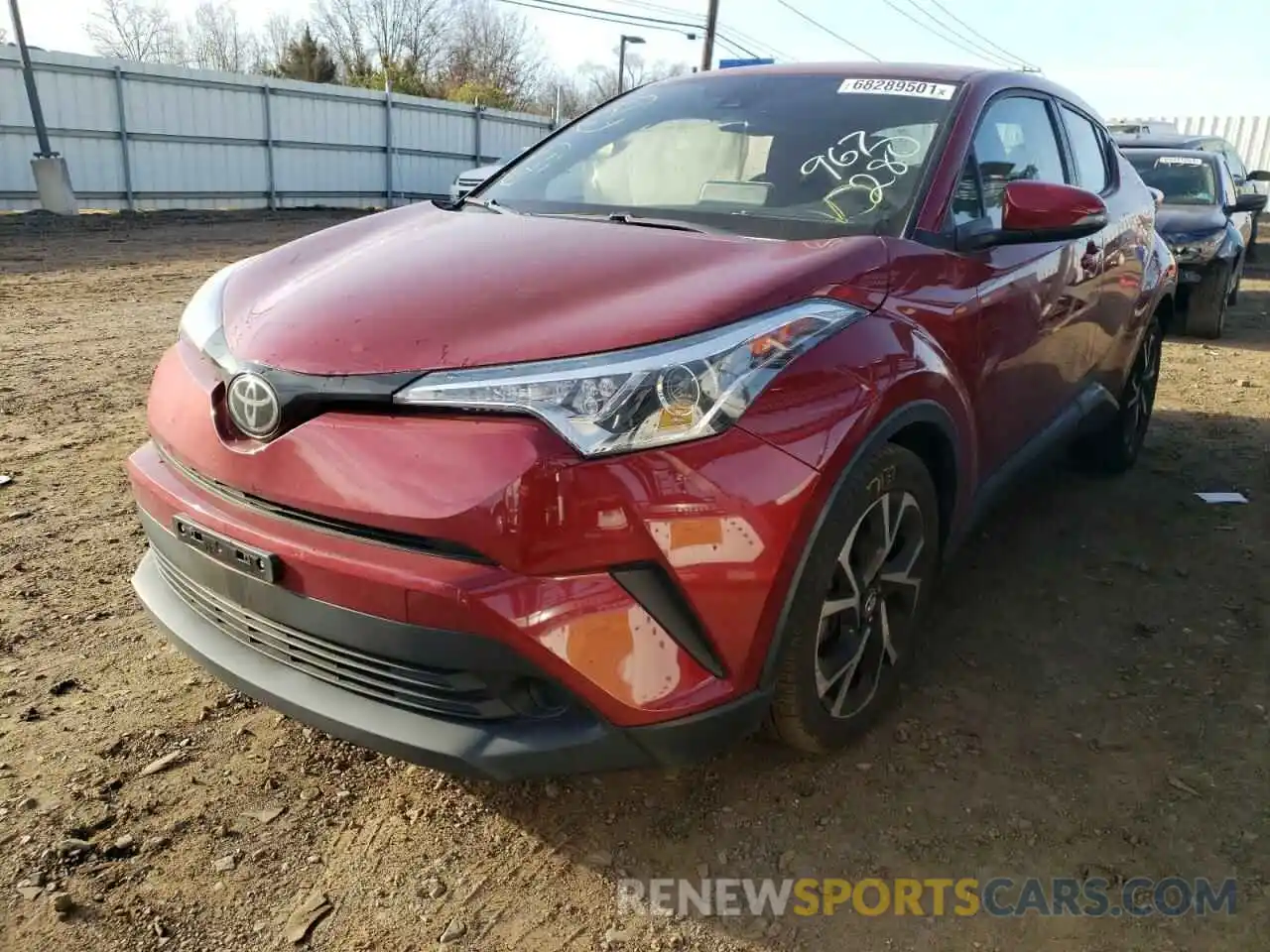 2 Фотография поврежденного автомобиля NMTKHMBX8KR075899 TOYOTA C-HR 2019