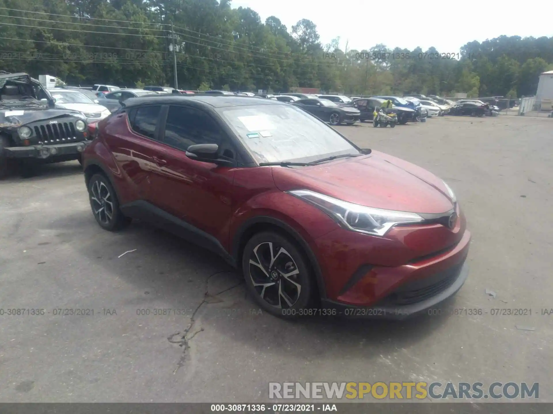 1 Photograph of a damaged car NMTKHMBX8KR083551 TOYOTA C-HR 2019