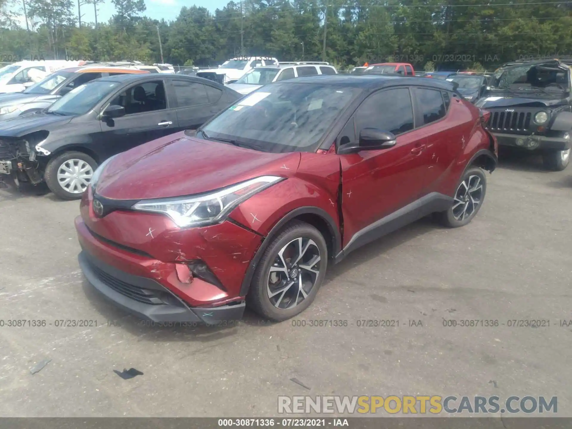 2 Photograph of a damaged car NMTKHMBX8KR083551 TOYOTA C-HR 2019