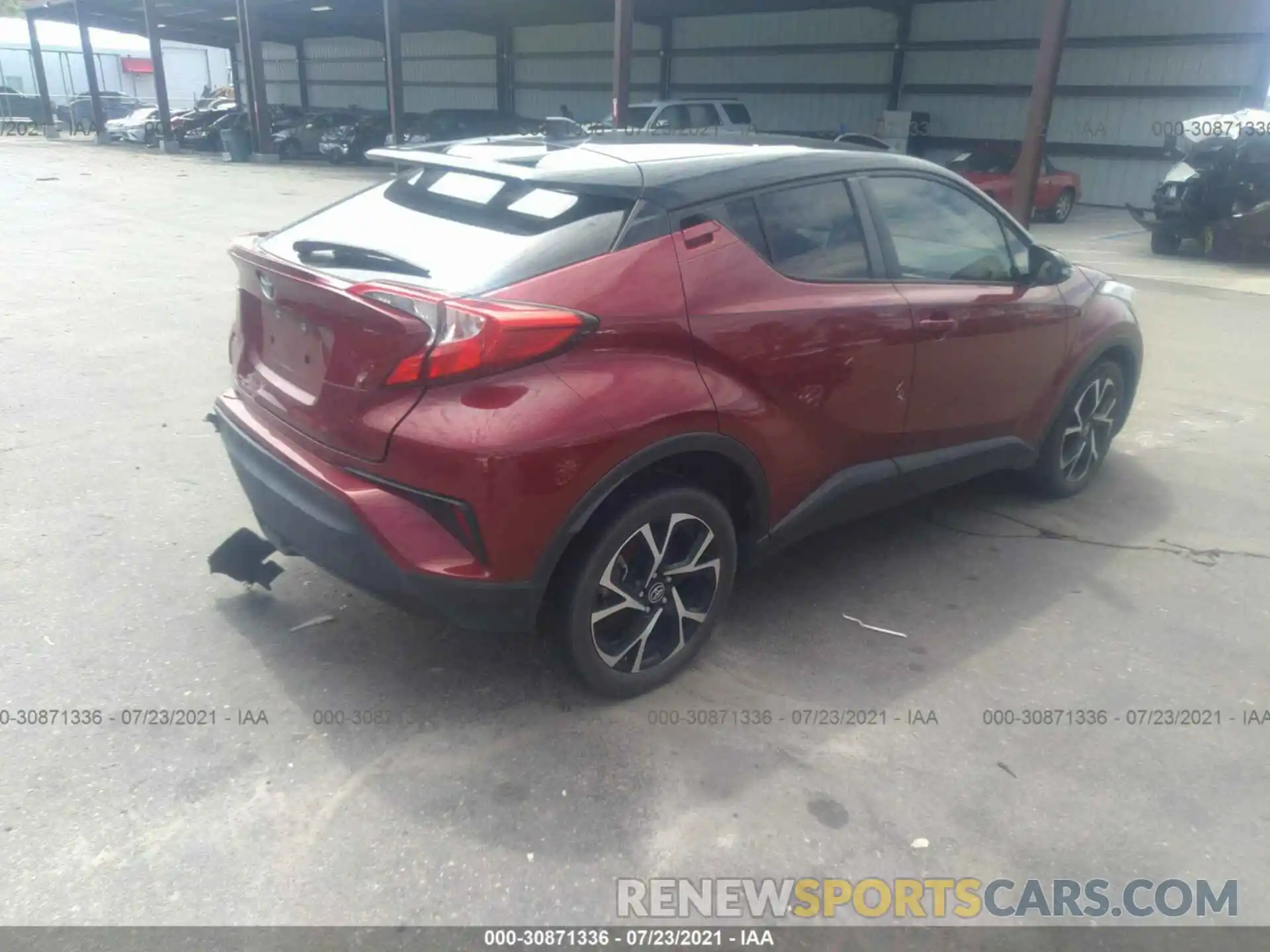 4 Фотография поврежденного автомобиля NMTKHMBX8KR083551 TOYOTA C-HR 2019