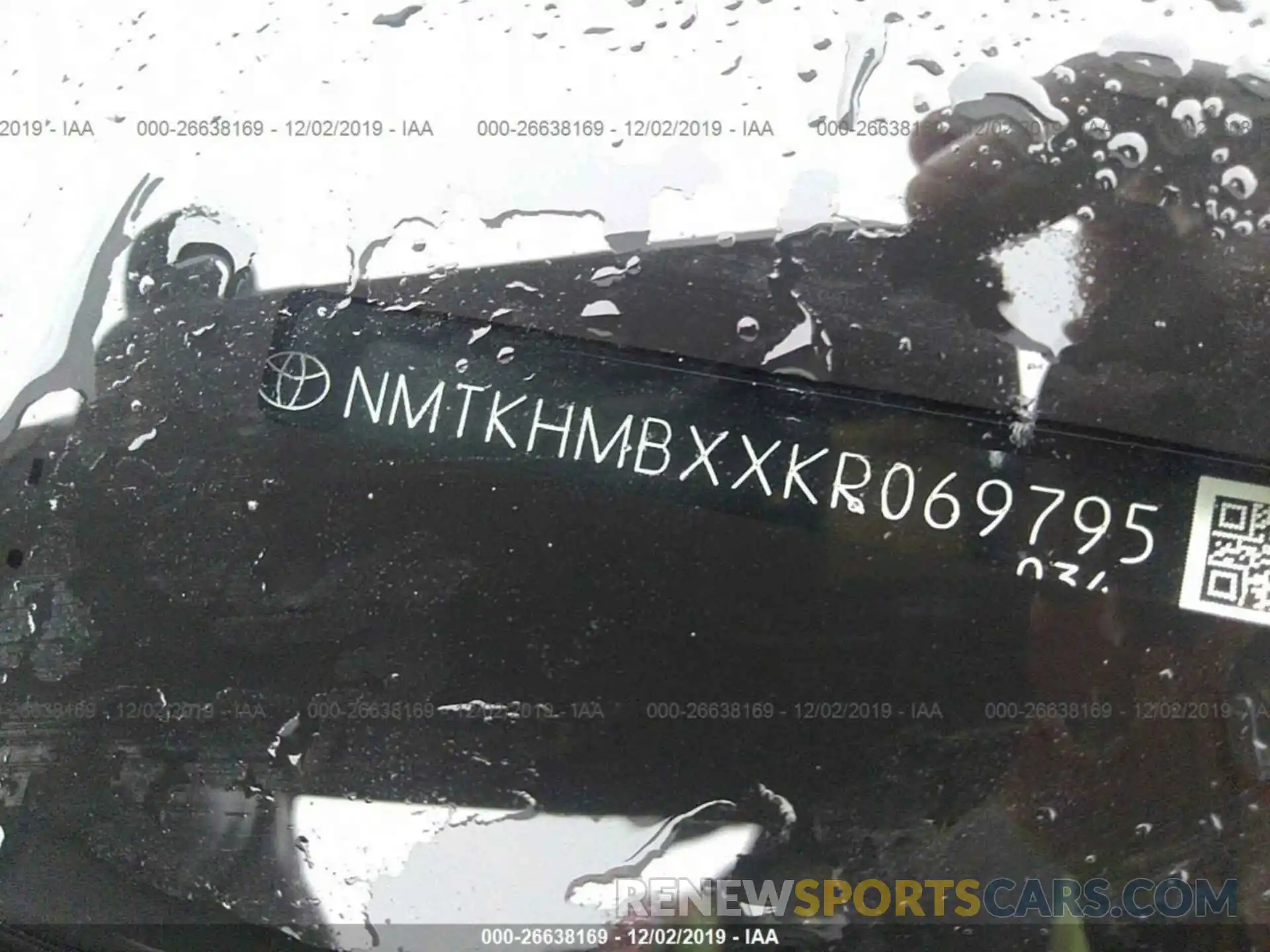 9 Photograph of a damaged car NMTKHMBXXKR069795 TOYOTA C-HR 2019