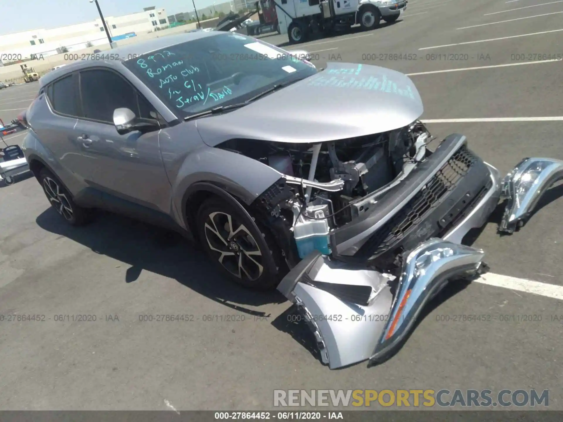 1 Photograph of a damaged car JTNKHMBX1L1071088 TOYOTA C-HR 2020