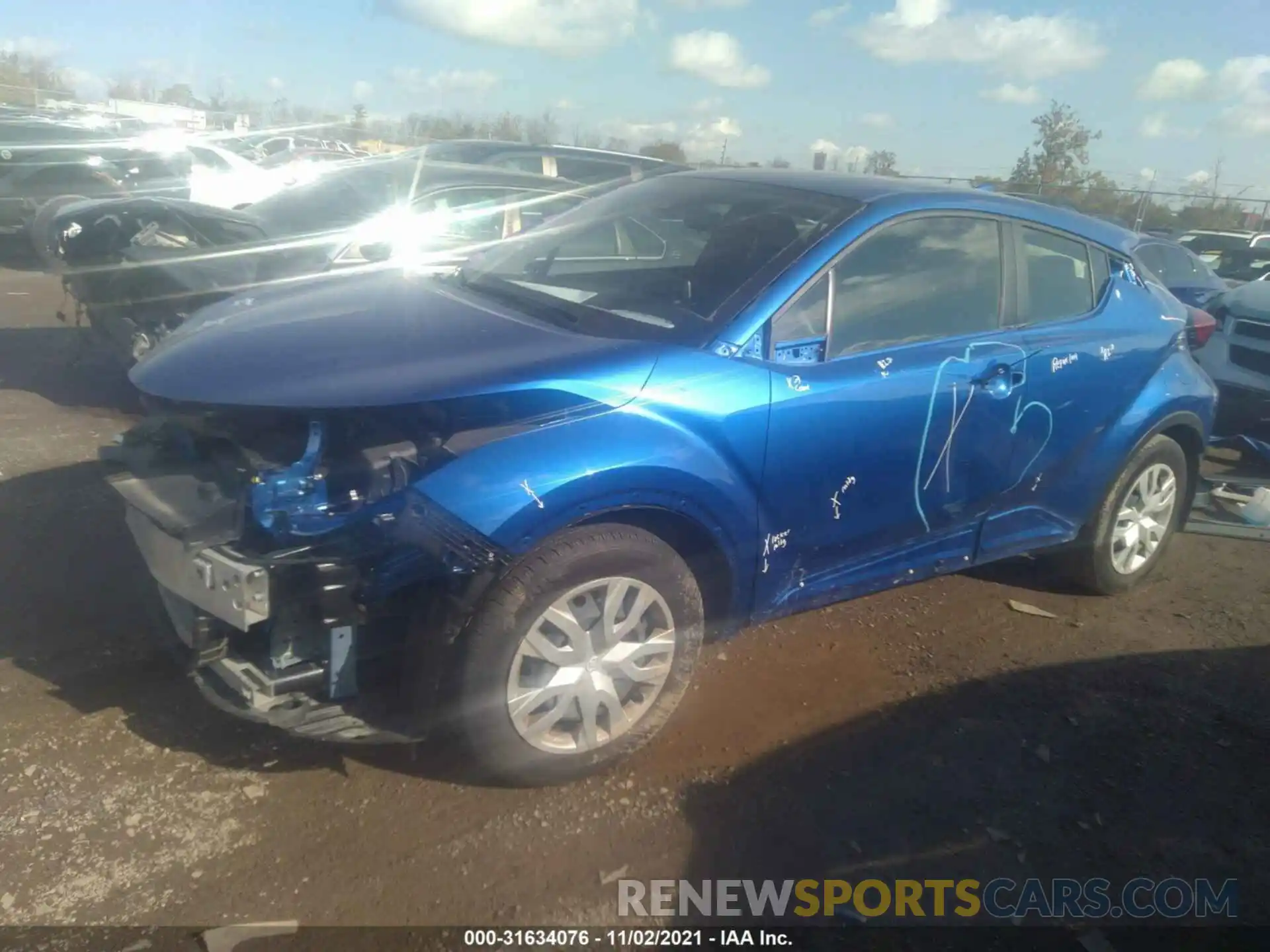 2 Photograph of a damaged car JTNKHMBX2L1063260 TOYOTA C-HR 2020