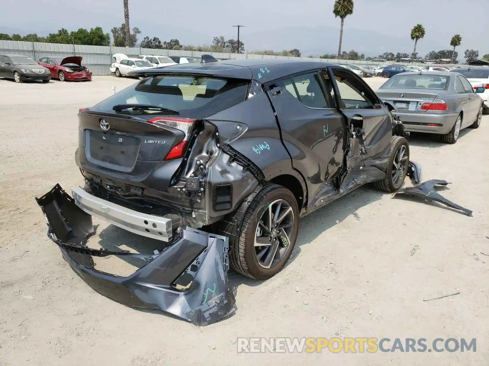 4 Photograph of a damaged car JTNKHMBX2L1064909 TOYOTA C-HR 2020