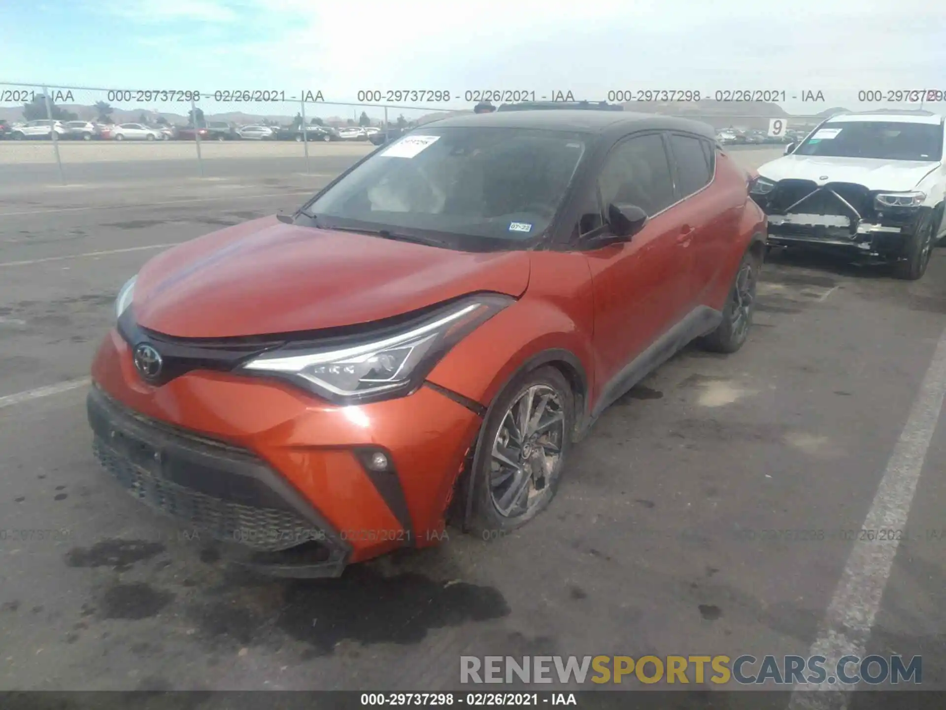 2 Фотография поврежденного автомобиля JTNKHMBX2L1089275 TOYOTA C-HR 2020