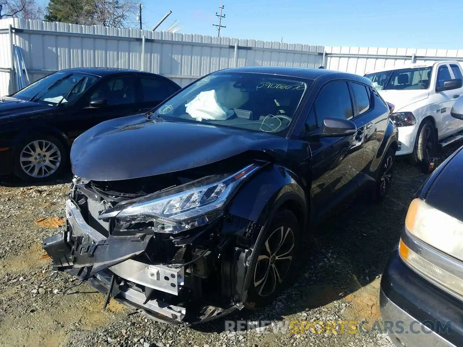 2 Фотография поврежденного автомобиля JTNKHMBX3L1072534 TOYOTA C-HR 2020