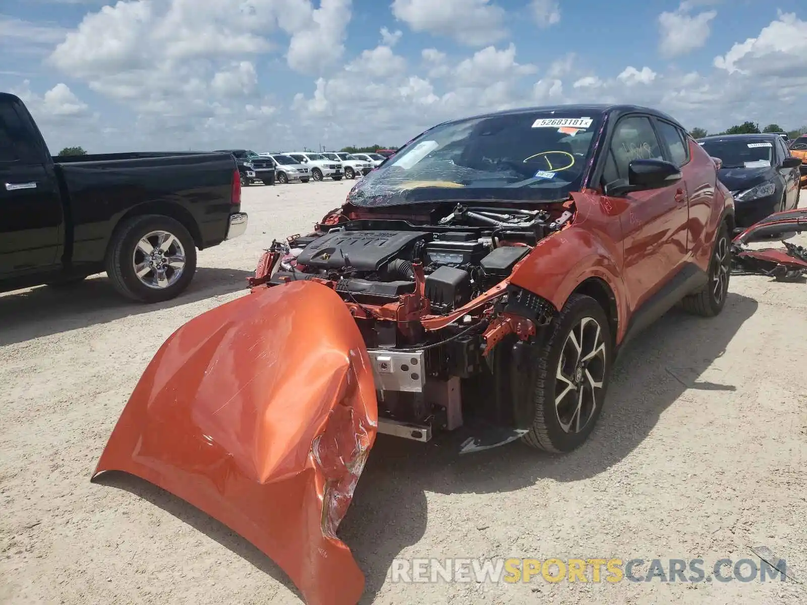 2 Photograph of a damaged car JTNKHMBX3L1090242 TOYOTA C-HR 2020