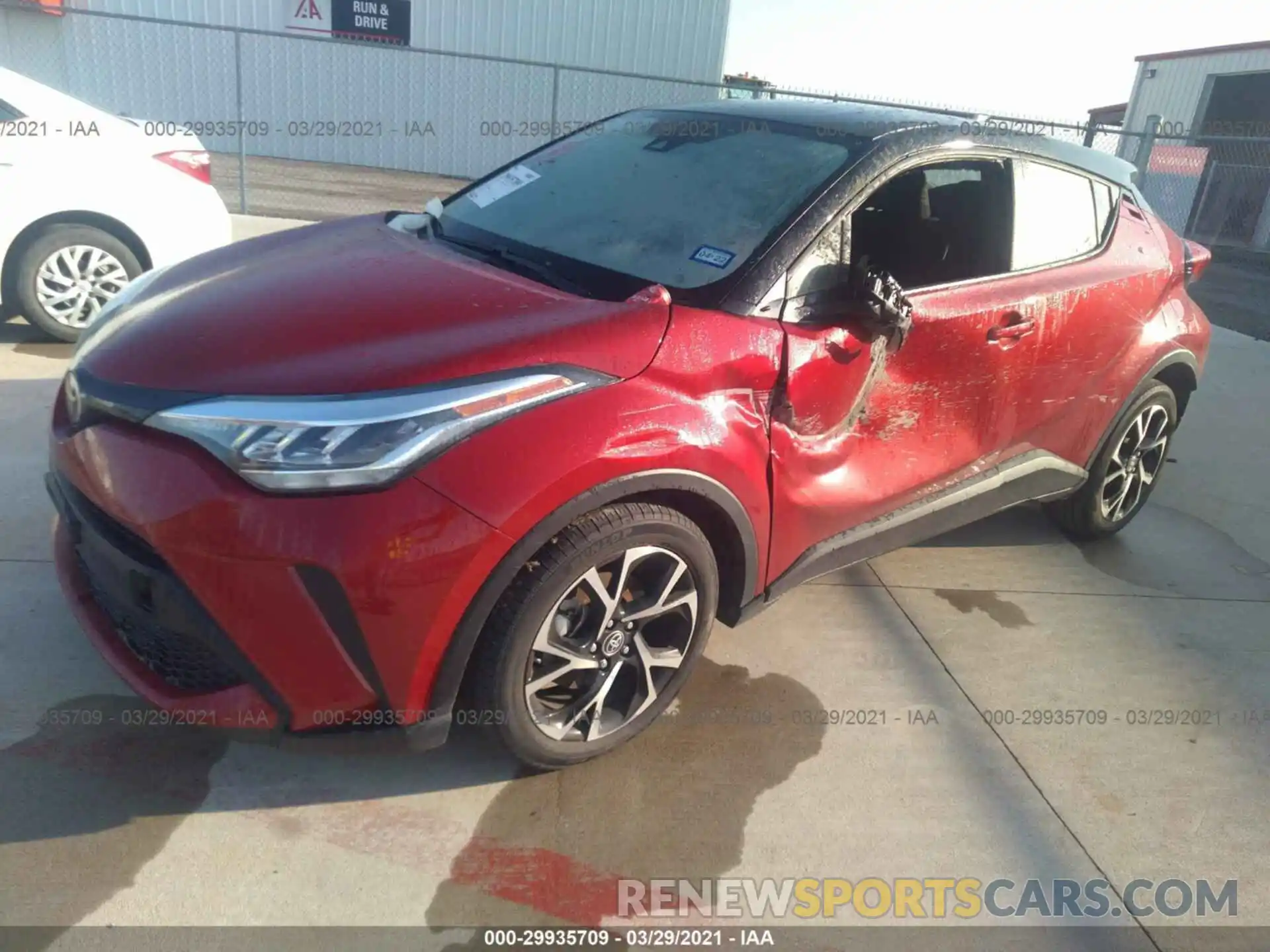 2 Фотография поврежденного автомобиля JTNKHMBX4L1078603 TOYOTA C-HR 2020