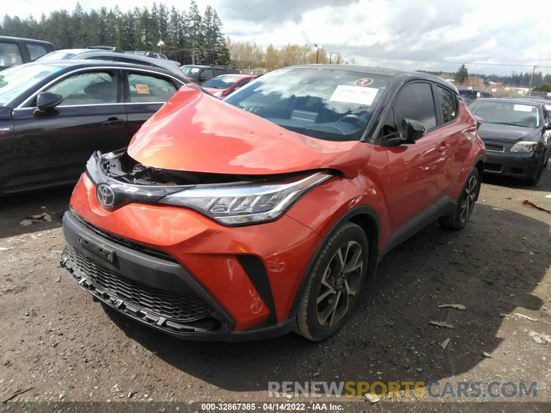 2 Фотография поврежденного автомобиля JTNKHMBX5L1081493 TOYOTA C-HR 2020