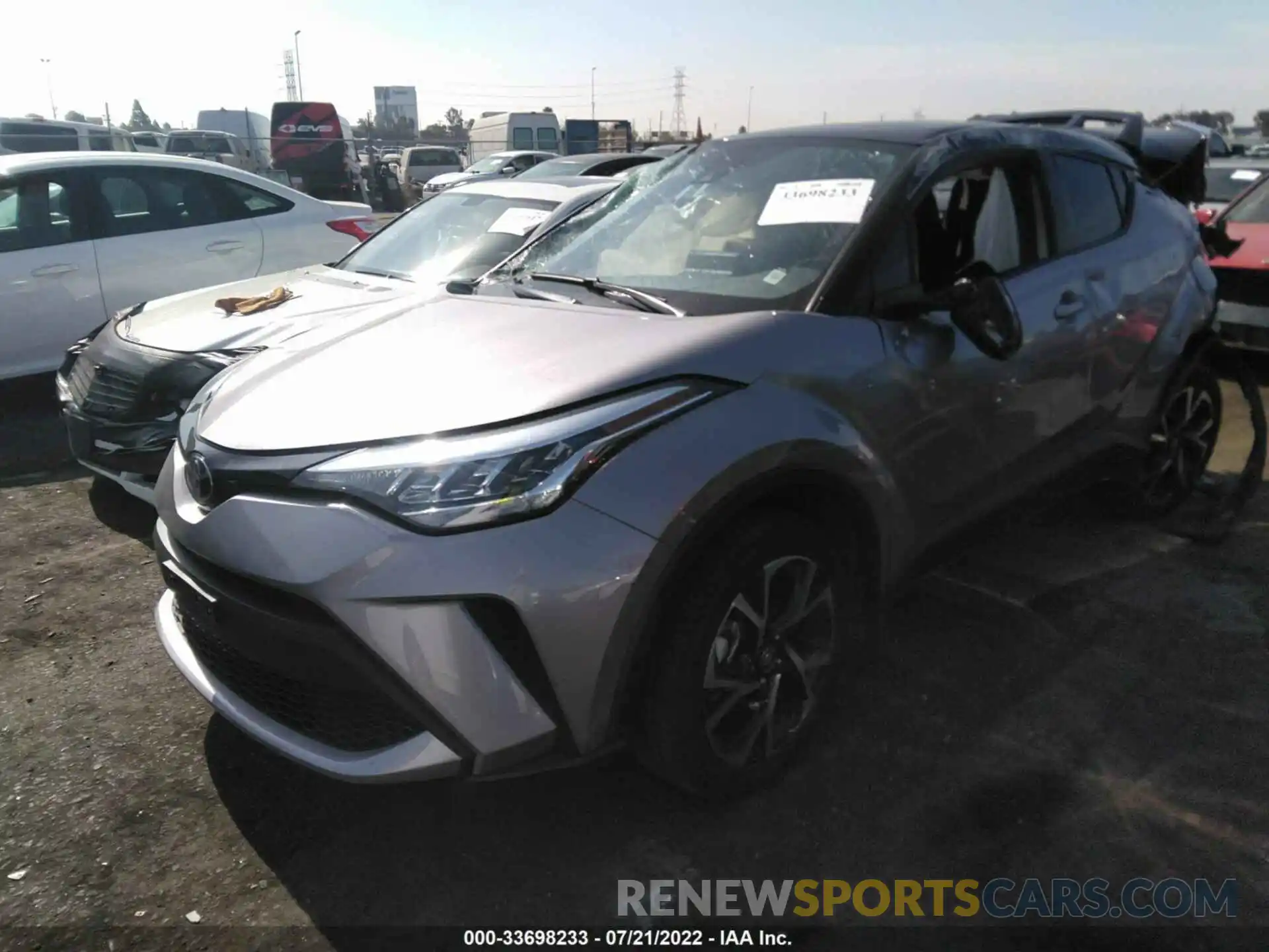 2 Фотография поврежденного автомобиля JTNKHMBX5L1084037 TOYOTA C-HR 2020