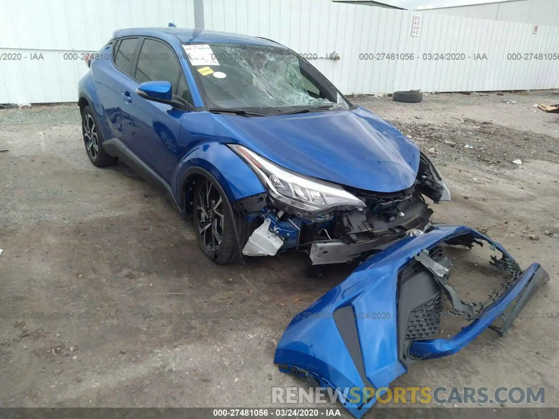 1 Photograph of a damaged car JTNKHMBX6L1063908 TOYOTA C-HR 2020